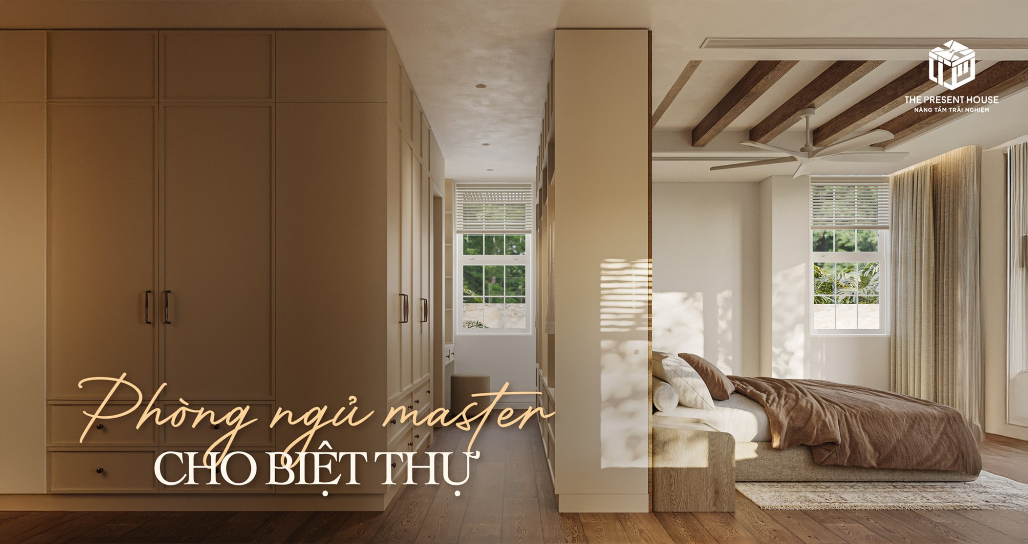 Thiết Kế & Thi Công Phòng Ngủ Master Biệt Thự – Không Gian Riêng Tư Sang Trọng & Đẳng Cấp